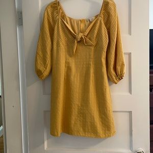 Beautiful transitional dress with blouson sleeves.